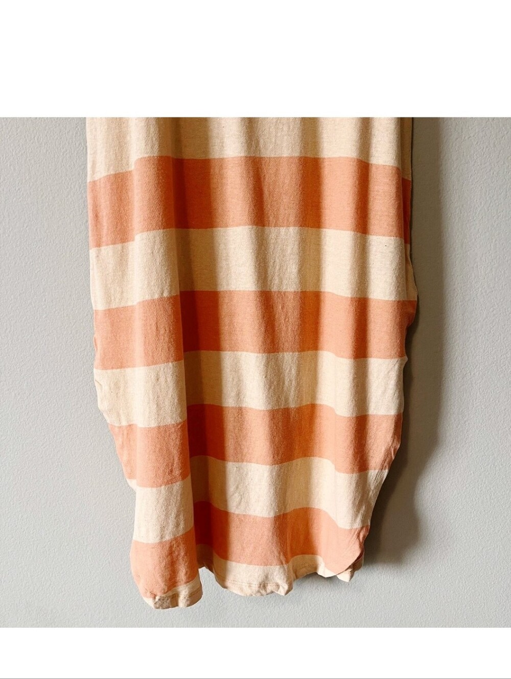 We The Free Striped Peach Crochet-Top Tunic Tank EUC - Picture 5 of 7